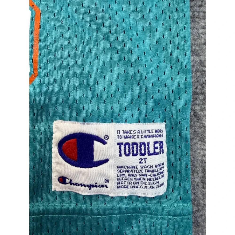 Vintage Champion Miami Dolphins Dan Marino Jersey 2T Teal Mesh USA Made 90s NFL